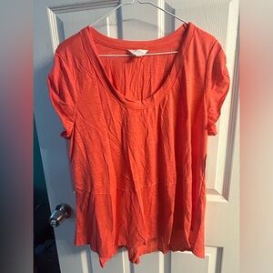Women’s Time and Tru, orange/salmon shirt, large, new